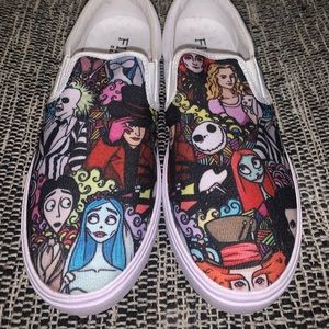 Custom Halloween slip on sneakers